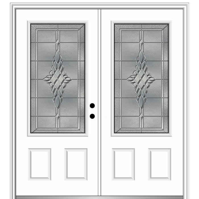 Verona Home Design Grace Painted Both Sides Different 3/4 Lite 2Panel